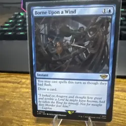 1 Borne Upon a Wind the Lord of the Rings Regular Rare NM Near Mint MTG Magic - Image 1