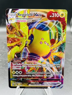 Pokemon Regieleki VMAX 058/195 Silver Tempest Ultra Rare Holo NM - Image 1