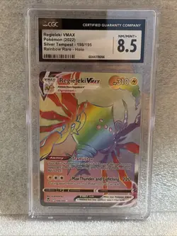 Pokemon English Regieleki VMAX 198/195 2022 Silver Tempest Secret CGC 8.5 - Image 1