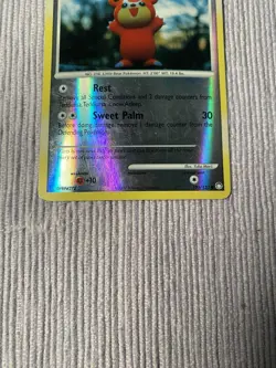 Pokemon TCG Teddiursa Reverse Holo Mysterious Treasures Yuka Morii Clay Art MP - Image 5