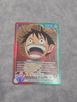 One Piece Carrying On His Will Monkey D Luffy OP13-001 Alternate Alt Art Leader - Image 1