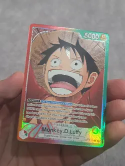 One Piece Carrying On His Will Monkey D Luffy OP13-001 Alternate Alt Art Leader - Image 2