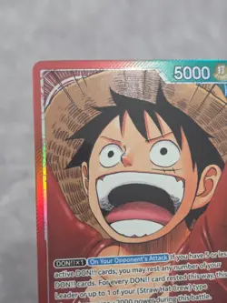 One Piece Carrying On His Will Monkey D Luffy OP13-001 Alternate Alt Art Leader - Image 3