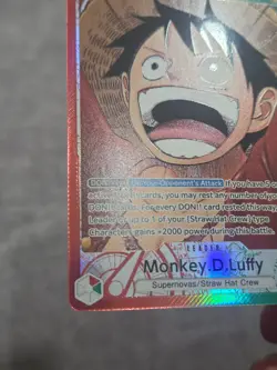 One Piece Carrying On His Will Monkey D Luffy OP13-001 Alternate Alt Art Leader - Image 5
