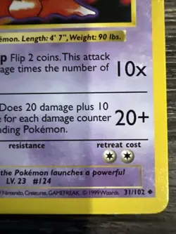 Pokemon Jynx 31/102 1st Edition Shadowless Base Set Card - Image 5