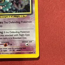 Misdreavus Neo Revelation Double HOLO Error Eyes Pokemon TCG 11/64 HP Ungraded - Image 4