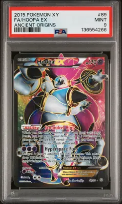 2015 POKEMON XY ANCIENT ORIGINS #89 FULL ART/HOOPA EX PSA 9 - Image 1