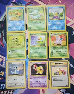 Pokemon Cards Lot of 9 WOTC Regular Vintage 1999 Unlimited LP Lot 18 - Image 1