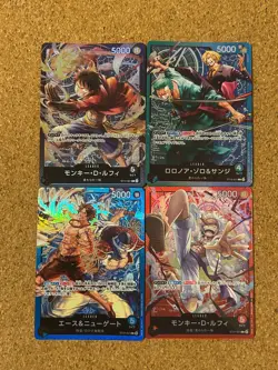 one piece card game Foil Holo 4set anime card - Image 1