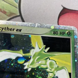 (SWIRL!) Scyther EX 102/109 Holo Pokemon Card Ruby & Sapphire LP-MP - Image 2