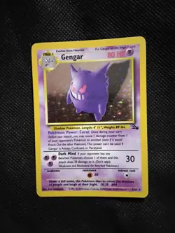 Pokemon TCG Gengar Fossil Holo Card 5/62 Unlimited Rare Vintage WOTC - Image 1