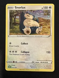 POKEMON TCG SNORLAX 016/034 CLV POKEMON CARD GAME CLASSIC HOLO ENGLISH - Image 1