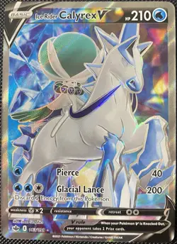 Ice Rider Calyrex V (Full Art) 163/198 Swsh06: Chilling Reign - Pokemon Card - Image 1
