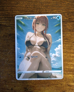 Beautiful Waifu Card - Makima Swim - Goddess ACG Custom DIY Fan Art Card - Image 1