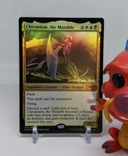 Chromium, the Mutable ✨Foil NM✨ Prerelease Core Set M19 🐉 Magic 🐉 MTG #214/280 - Image 1