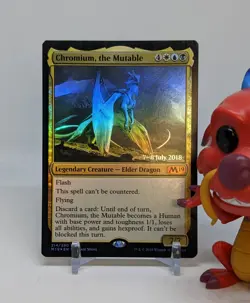 Chromium, the Mutable ✨Foil NM✨ Prerelease Core Set M19 🐉 Magic 🐉 MTG #214/280 - Image 2