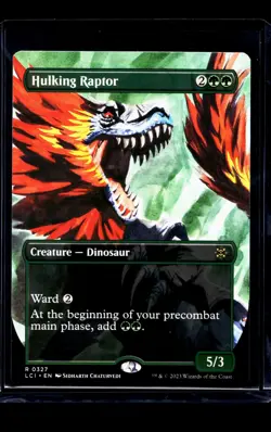 MTG Magic the Gathering LCI Lost Caverns of Ixalan Borderless 327 Hulking Raptor - Image 1