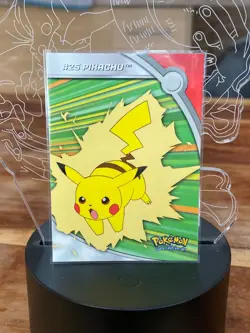 Pikachu #25 HV6 - Pokemon 2000 Topps TV Heroes & Villians - Blue Logo - Image 1
