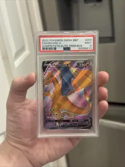 2020 Pokemon SWSH BSP - Charizard V #50 - Champions Path Elite Trainer Box PSA 9 - Image 1