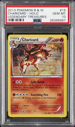 2013 POKEMON B&W LEGEND TREASURES #19 CHARIZARD-HOLO PSA 10 - Image 1