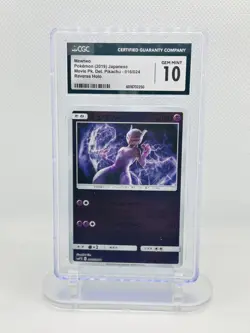2019 Pokemon Japanese Detective Pikachu - Mewtwo 016/024 CGC 10 Holo - Image 1
