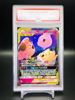 POKEMON SUN & MOON COSMIC ECLIPSE TOGEPI & CLEFFA & IGGLYBUFF GX 143 PSA 10 - Image 1