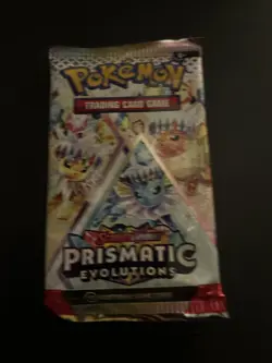 22.39g HEAVY Prismatic Evolutions Pokemon Sealed Booster Pack New - Image 2