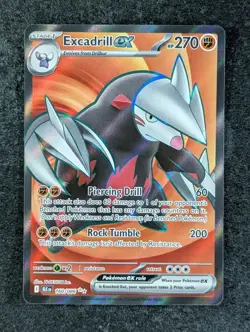 2025 Pokemon EXCADRILL EX #160/086 Black Bolt Ultra Rare Holo English - Image 1