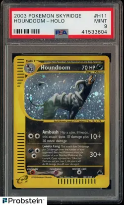 2003 Pokemon Skyridge #H11 Houndoom Holo With Swirl PSA 9 MINT - Image 1