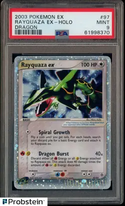 2003 Pokemon EX Dragon #97 Rayquaza EX Holo PSA 9 MINT - Image 1