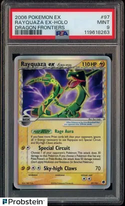 2006 Pokemon EX Dragon Frontiers #97 Rayquaza EX Holo PSA 9 MINT - Image 1