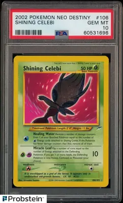 2002 Pokemon Neo Destiny #106 Shining Celebi PSA 10 GEM MINT - Image 1