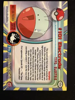 2000 Topps Electrode Pokemon TCG TV Animation Series #101 Blue Label LP - Image 2