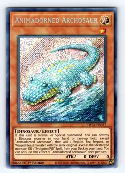 Yugioh Animadorned Archosaur ETCO-EN037 Secret Rare - NM 💎 - Image 1