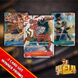 3rd Anniversary Winner Monkey D Luffy Sabo Ace One Piece TCG Promo English Set - Image 1