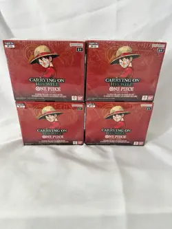 Lot of (4) One Piece OP-13 Carrying On His Will Booster Boxes Sealed!!🔥🔥 - Image 1