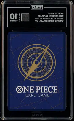 2024 One Piece OP05-119 Wanted Alternate Art Secret Monkey D. Luffy TAG 10 - Image 3