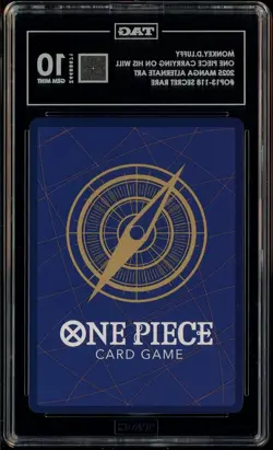 2025 One Piece OP13-118 Manga Alternate Art Secret Rare Monkey D. Luffy TAG 10 - Image 3