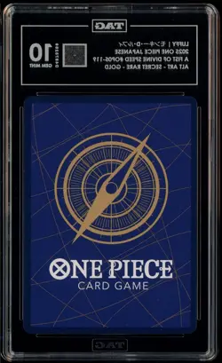 2025 One Piece Japanese OP05-119 Alternate Art SR Gold Monkey D. Luffy TAG 10 - Image 3