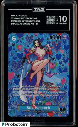2024 One Piece OP07-051 Special Alternate Art Boa Hancock TAG 10 GEM MINT - Image 1