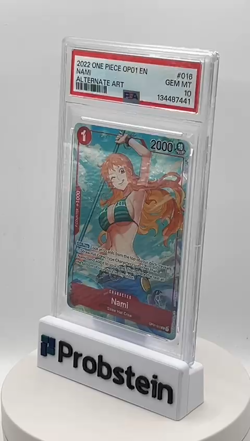 2022 One Piece OP01-Alternate Art #016 Nami Pre-Errata PSA 10 GEM MINT - Image 2