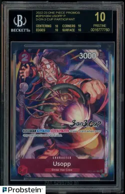 2022-23 One Piece Promos #OP01004 Usopp BGS 10 BLACK LABEL - Image 1