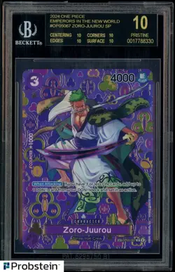2024 One Piece OP05-067 Emperors in the New World Zoro-Juurou BGS 10 BLACK LABEL - Image 1