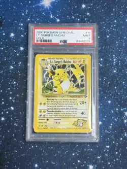 2000 POKEMON GYM CHALLENGE 1ST EDITION #11/132 LT. SURGE'S RAICHU HOLO PSA 9 - Image 1