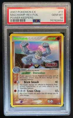 2007 Pokemon EX Power Keepers Machamp Reverse Holo #11/108 PSA 10 - Image 1