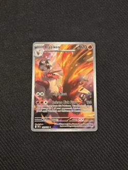 Pokemon TCG Destined Rivals Set: Blaziken 192/182 Illustration Rare Card - NM - Image 1
