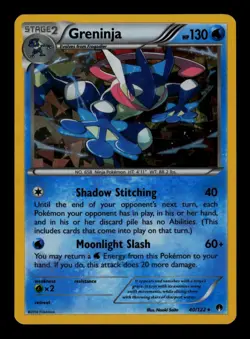 Greninja 40/122 Rare Cracked Ice Pokemon LP - Image 1
