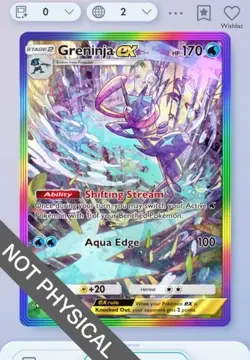 Pokemon TCG POCKET - Greninja Rainbow Rare 2⭐, Mega-Rising, English - Image 1