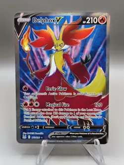 Pokemon TCG Lost Origin Delphox v Full Art Ultra Rare Holo Card 173/196 - Image 1