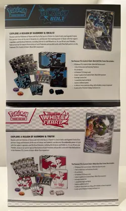 2 Box Lot Pokemon TCG: Black Bolt & White Flare ETB Elite Trainer Box Sealed - Image 3